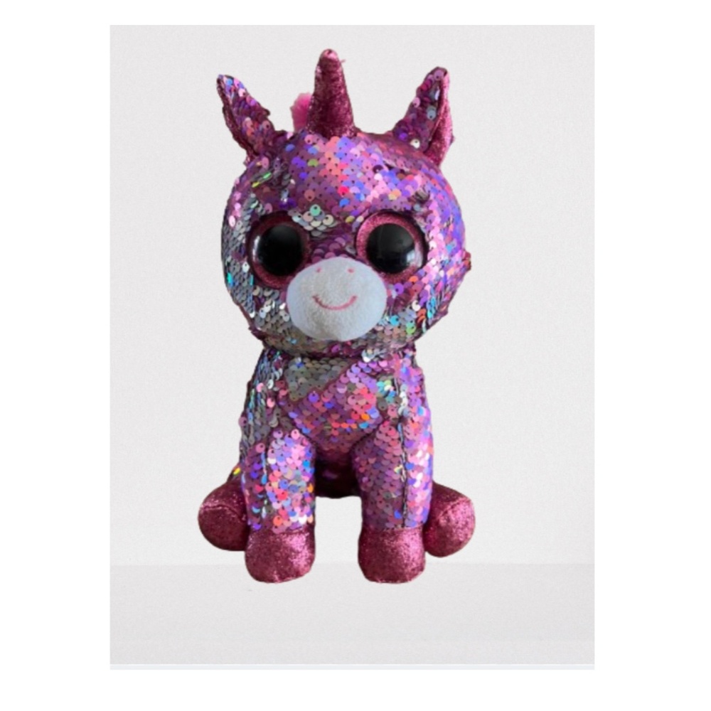TY SPARKLE FLIPPABLE TALL toy SPARKLY SEQUIN UNICORN AUTHENTIC TY